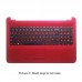 HP 15-ba015wm 15-ba018wm Top Case Palmrest Keyboard with Touchpad